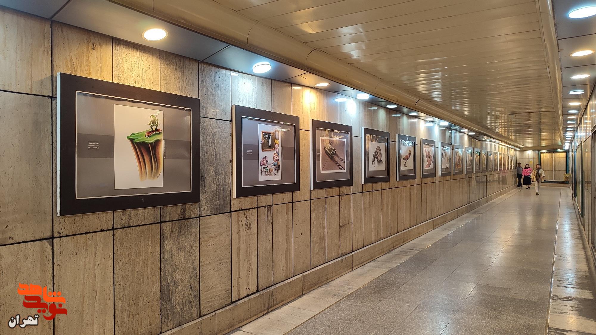 برگزاری نمایشگاه‌های «تا بهشت» و «کاریکاتور جنگ ۱۲ روزه» در ۷ ایستگاه مترو تهران