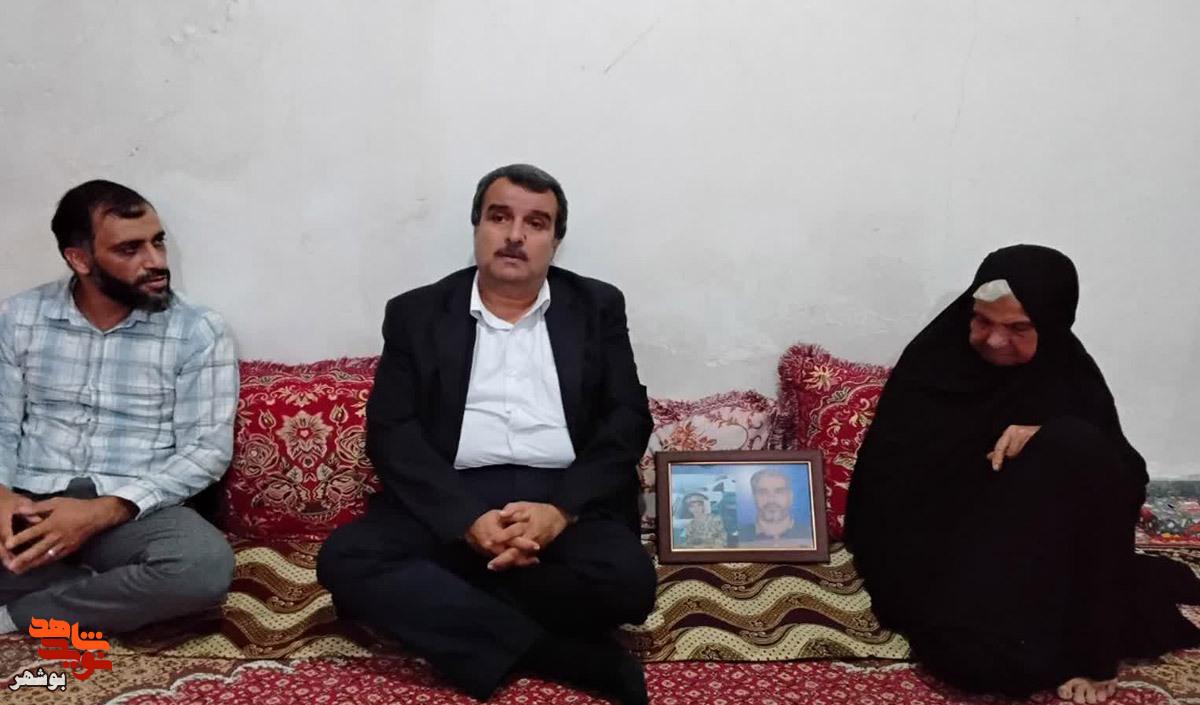 استاندار بوشهر با خانواده شهید «محمد عامرنژاد» دیدار کرد