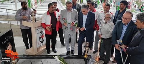 گرامیداشت یاد و خاطره شهدای کارمند و دولتمردان شهید در گلزار شهدای زاهدان