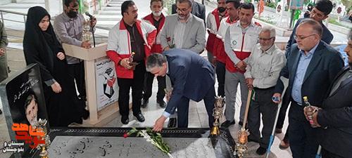 گرامیداشت یاد و خاطره شهدای کارمند و دولتمردان شهید در گلزار شهدای زاهدان