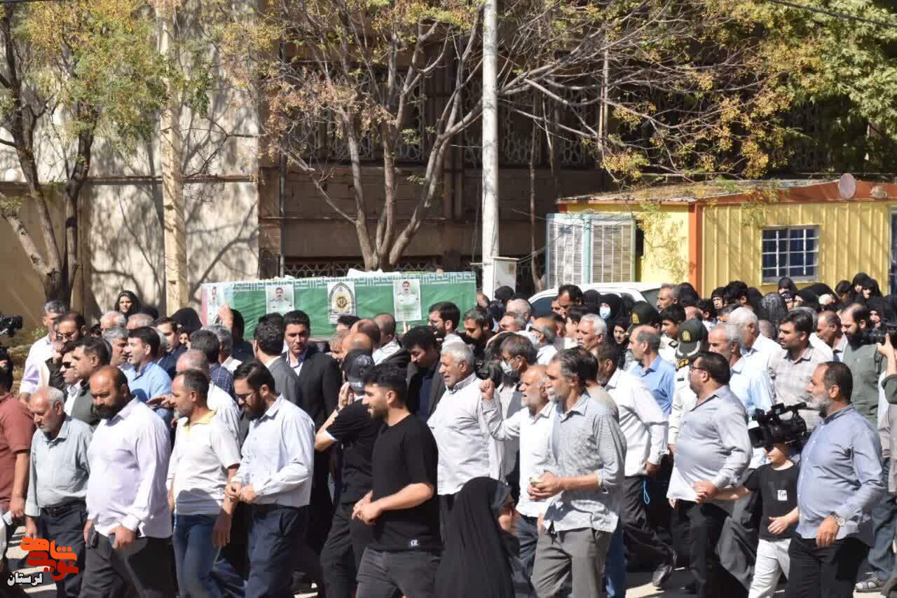 پیکر شهید «غلامرضا جمشیدی پور» در خرم آباد تشییع شد