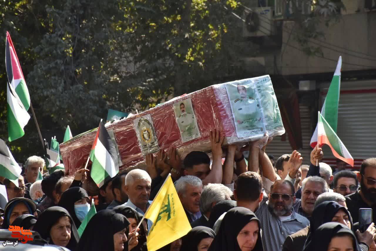 پیکر شهید «غلامرضا جمشیدی پور» در خرم آباد تشییع شد