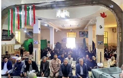 آیین گرامیداشت شهدای روستای ملا سلطان و شهید سید حسن نصرالله در هیرمند