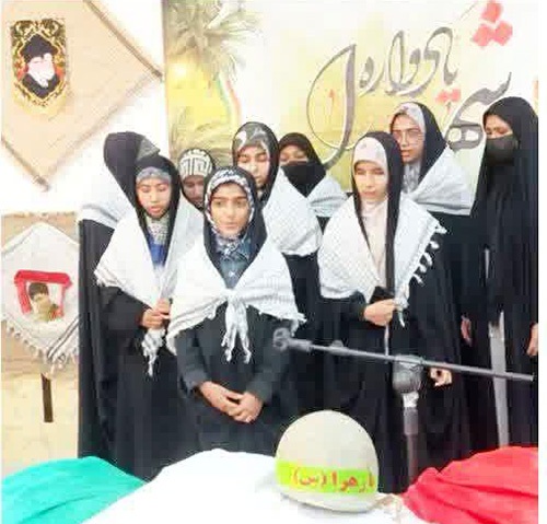 آیین گرامیداشت شهدای روستای ملا سلطان و شهید سید حسن نصرالله در هیرمند