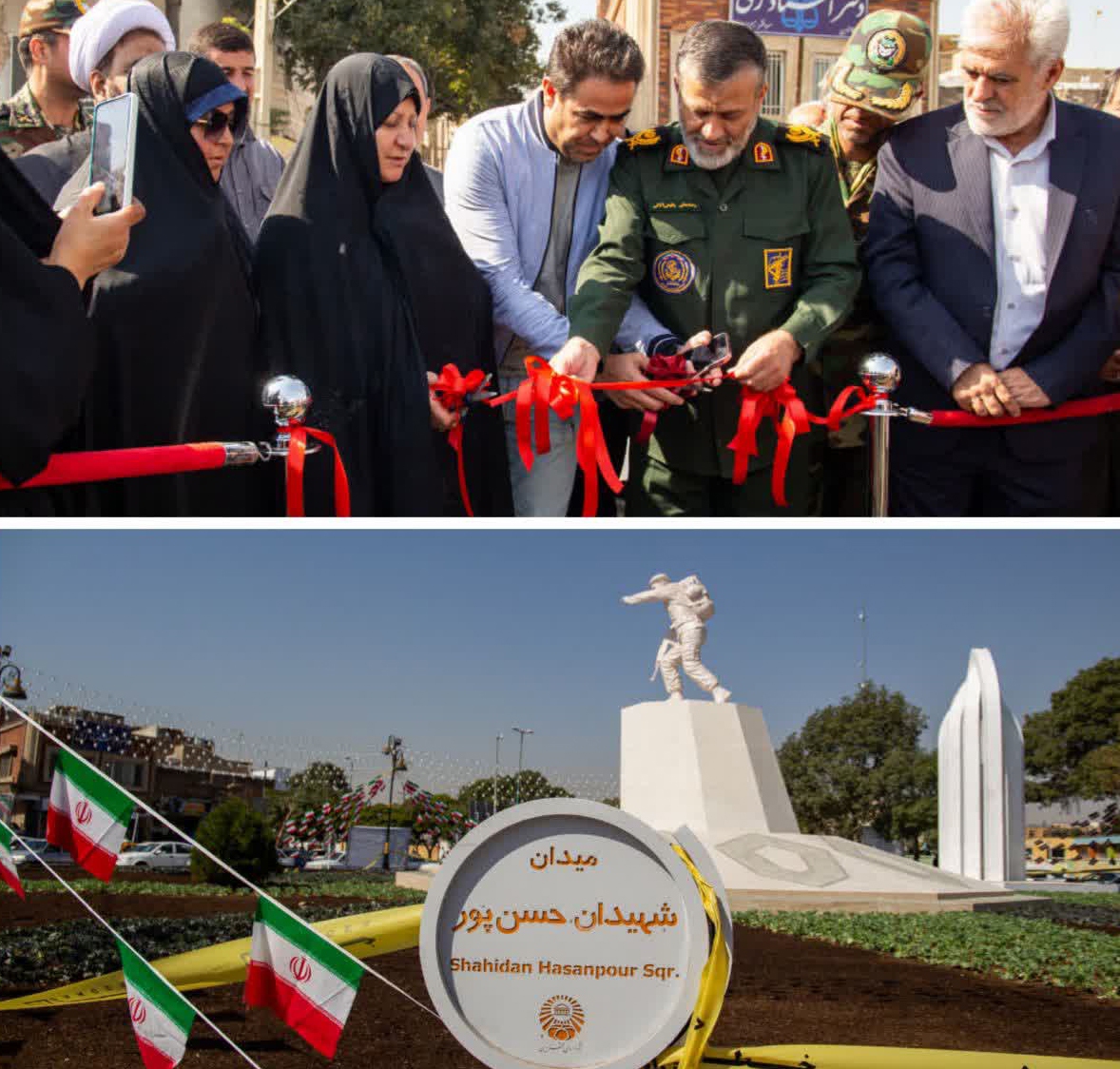 رونمایی از تندیس شهید رضا حسن‌پور در قزوین