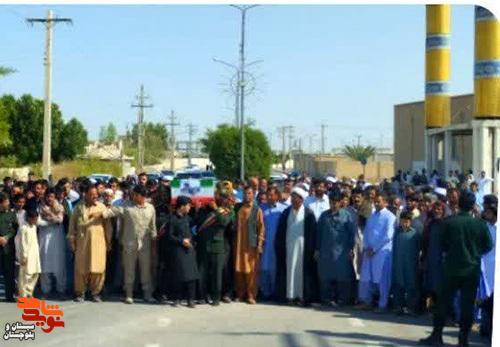 مراسم تشییع پیکر مطهر شهید«صدیق سروری» در دلگان