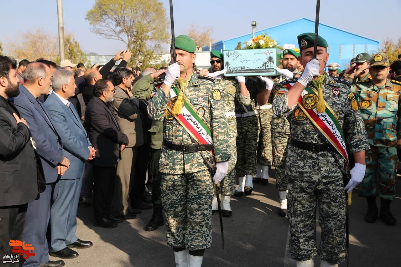 استقبال باشکوه تبریز از چهار شهید گمنام تازه‌تفحص‌شده دفاع مقدس