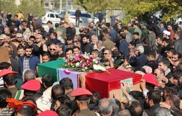 تشییع پیکر شهید اقتدار «محمد حسین شهریاری» در تبریز