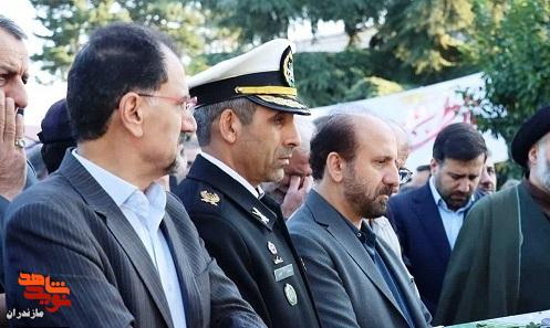 تصاویر/ آیین تشییع پیکر شهید گمنام در دانشگاه علوم دریایی امام خمینی نوشهر