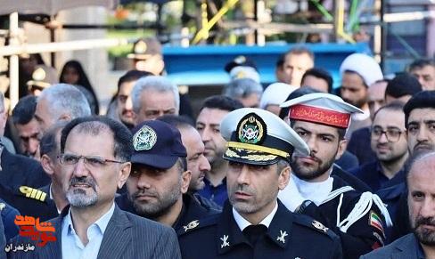 تصاویر/ آیین تشییع پیکر شهید گمنام در دانشگاه علوم دریایی امام خمینی نوشهر