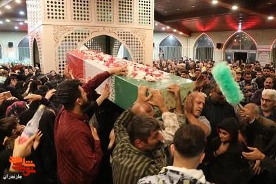 تصاویر/ مراسم عزاداری شهادت حضرت فاطمه‌زهرا (س)، آیین وداع با پیکر مطهر شهید گمنام و گرامیداشت حماسه آزادسازی سوسنگرد در نکا