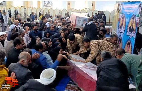 تشییع پیکر مطهر سه شهید حادثه تروریستی لار در زابل