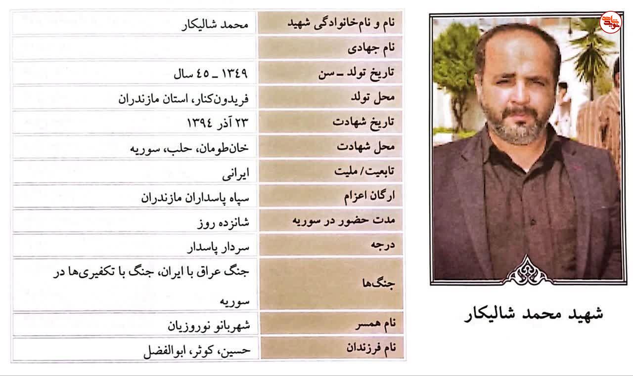 مروری بر زندگی شهید مدافع حرم «محمد شالیکار»