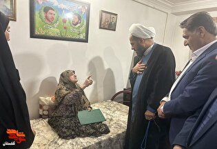 دیدار مدیر کل بنیاد شهید و امور ایثارگران گلستان با مادر شهید «رضا احسن»