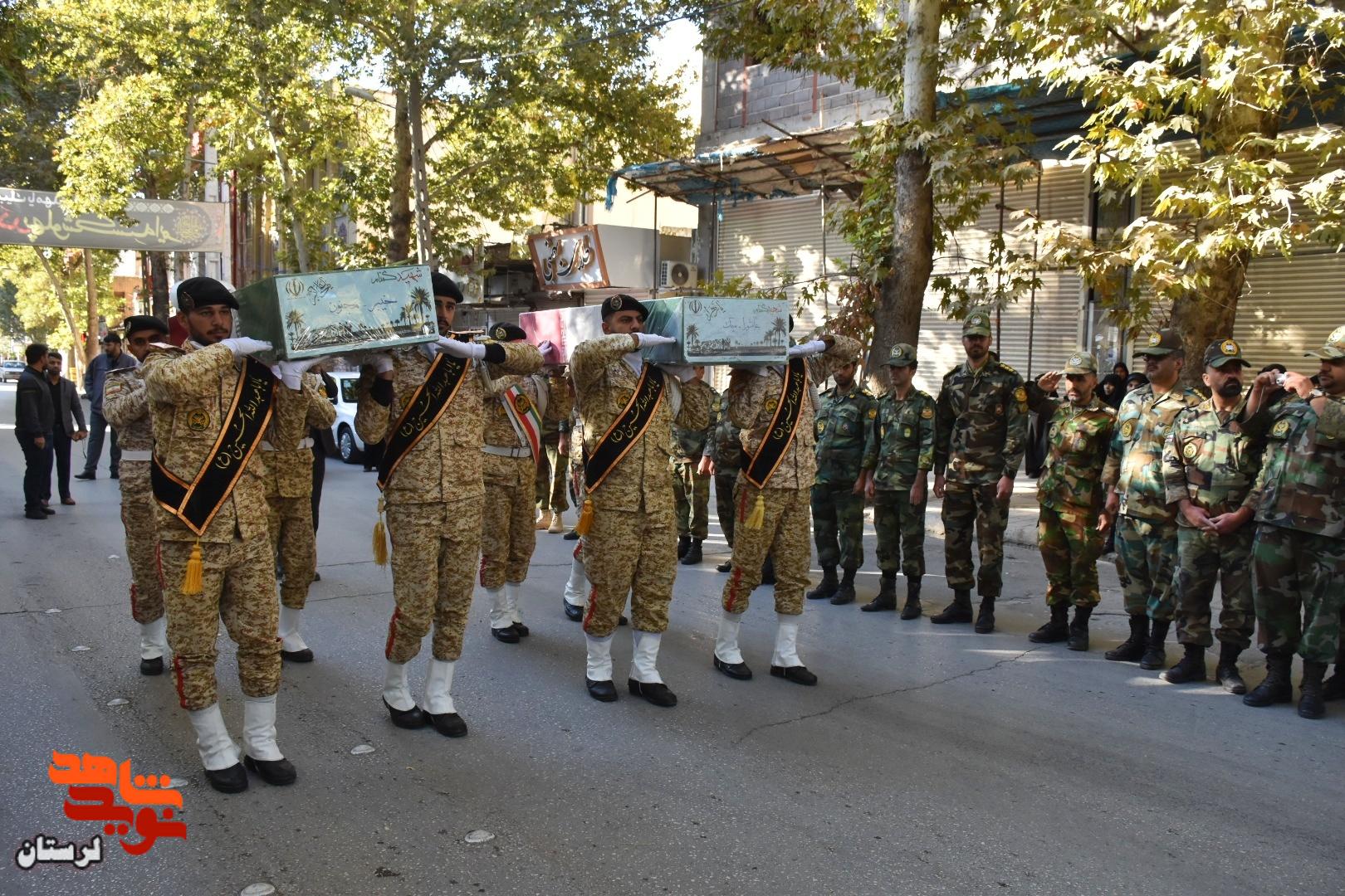 تشییع و بدرقه لاله‌های گمنام در خرم‌آباد