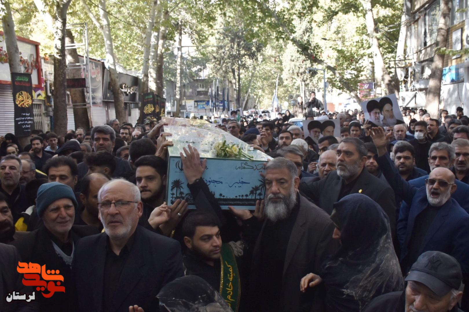 تشییع و بدرقه لاله‌های گمنام در خرم‌آباد