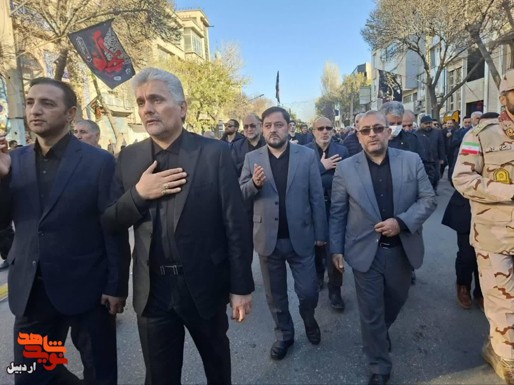 آیین تشییع و تدفین پیکر شهید گمنام در اردبیل برگزار شد+ تصویر