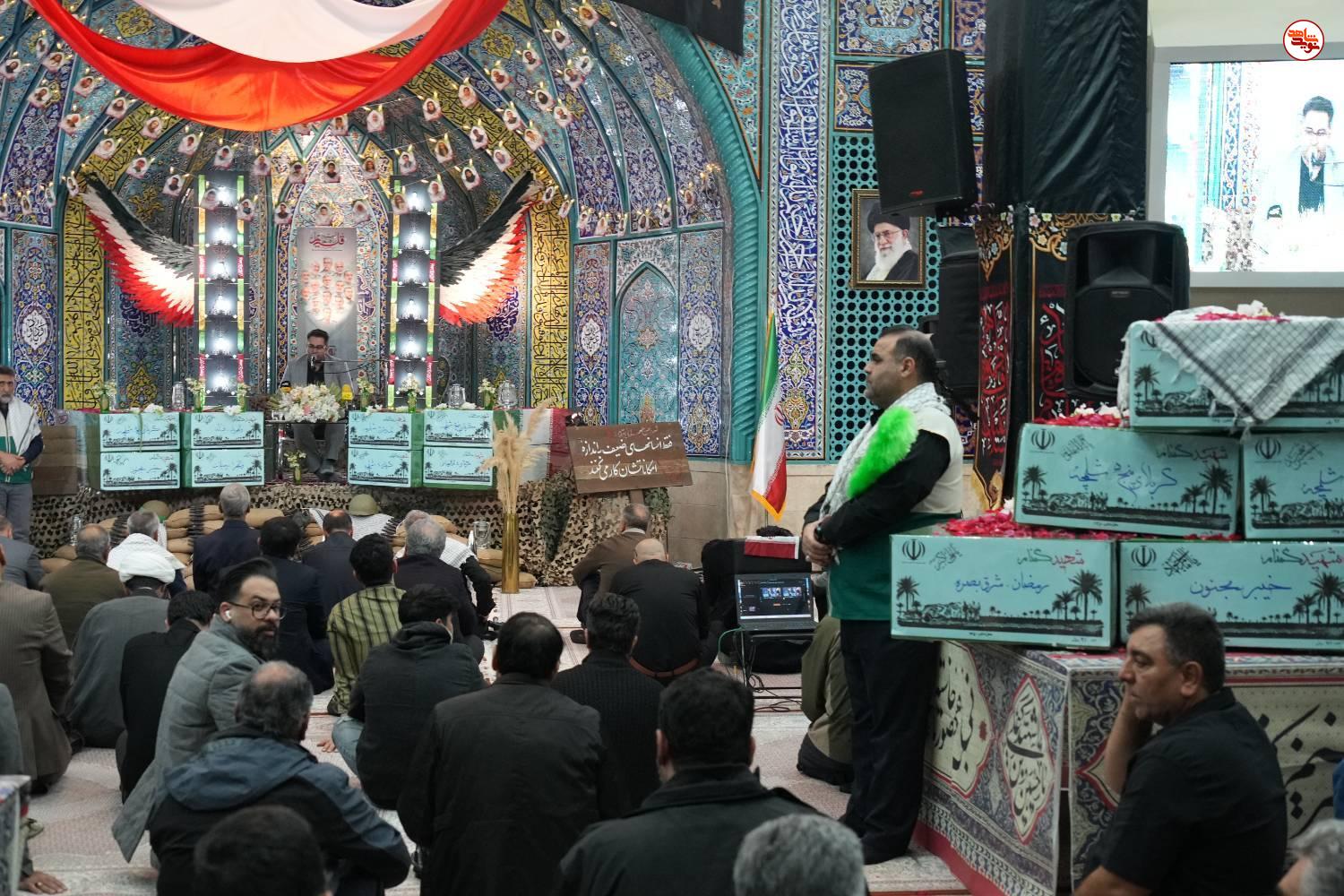 گزارش تصویری/ آیین وداع با پیکرهای مطهر ۱۰۰ شهید گمنام