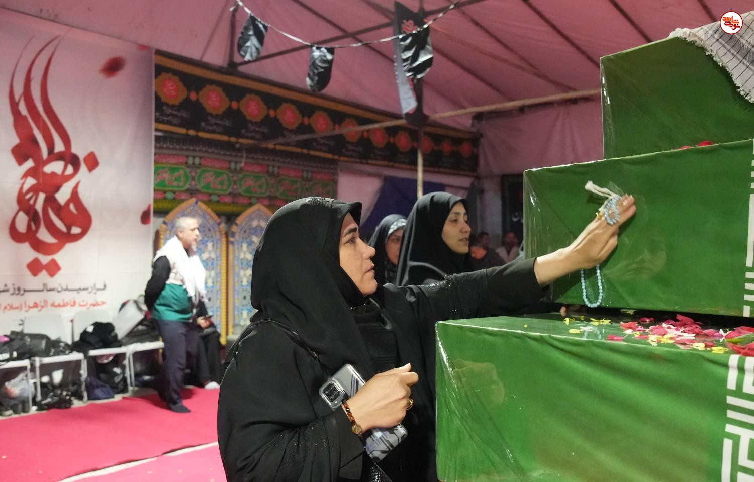 گزارش تصویری/ آیین وداع با پیکرهای مطهر ۱۰۰ شهید گمنام