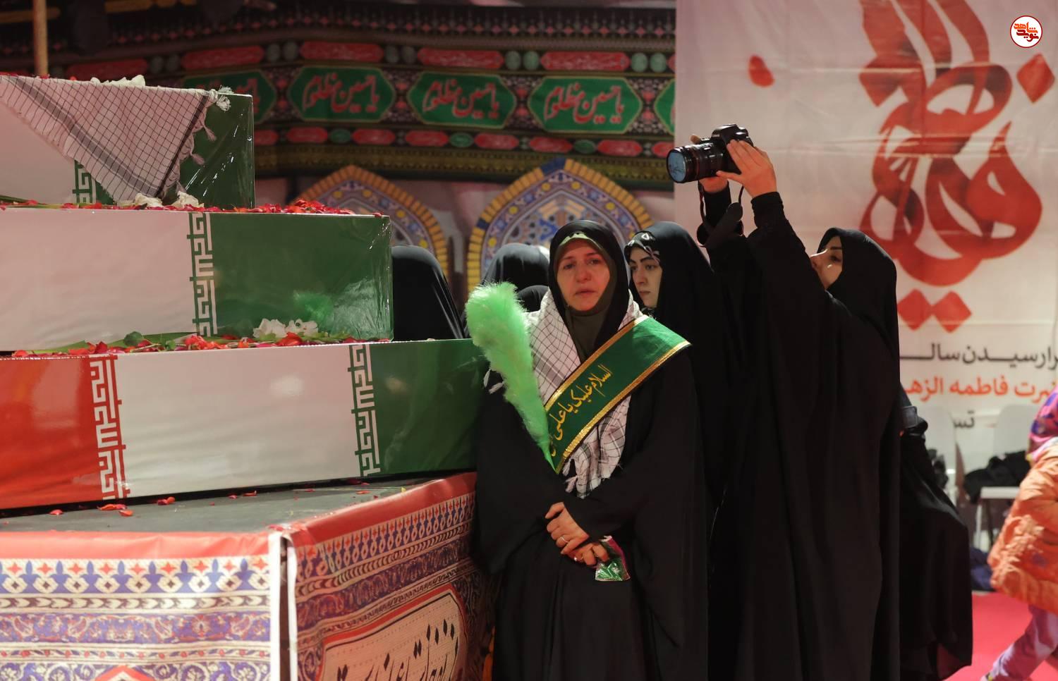 گزارش تصویری/ آیین وداع با پیکرهای مطهر ۱۰۰ شهید گمنام