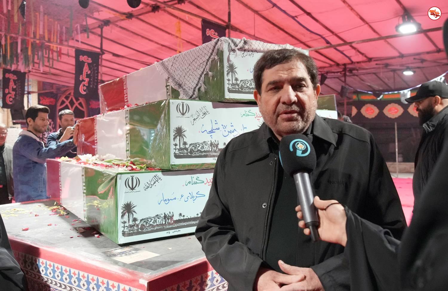 گزارش تصویری/ آیین وداع با پیکرهای مطهر ۱۰۰ شهید گمنام