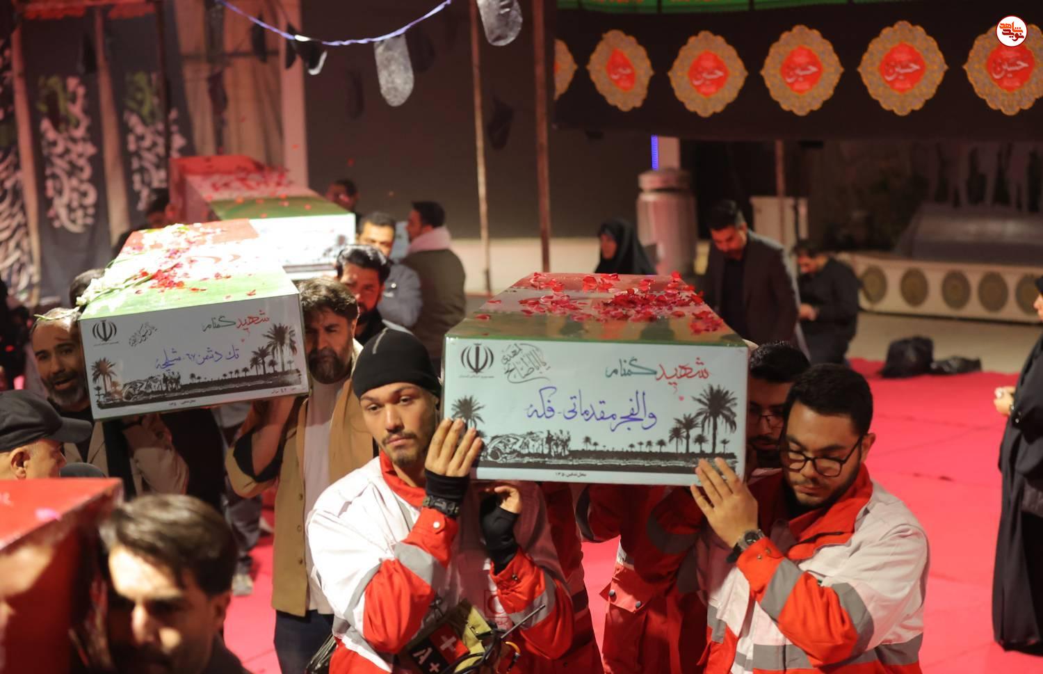 گزارش تصویری/ آیین وداع با پیکرهای مطهر ۱۰۰ شهید گمنام