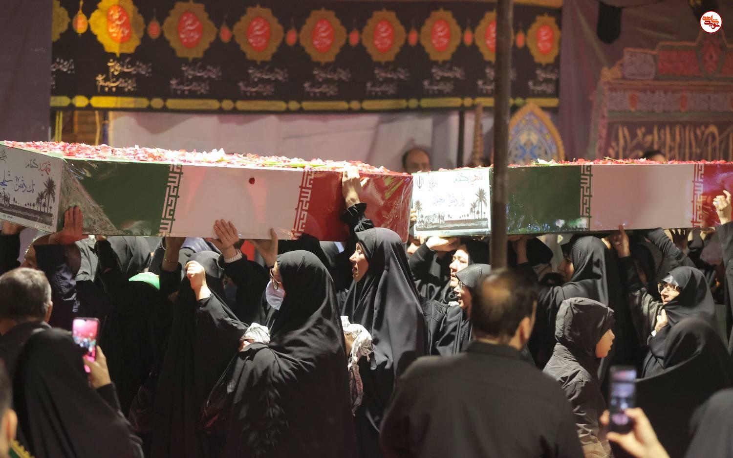 گزارش تصویری/ آیین وداع با پیکرهای مطهر ۱۰۰ شهید گمنام