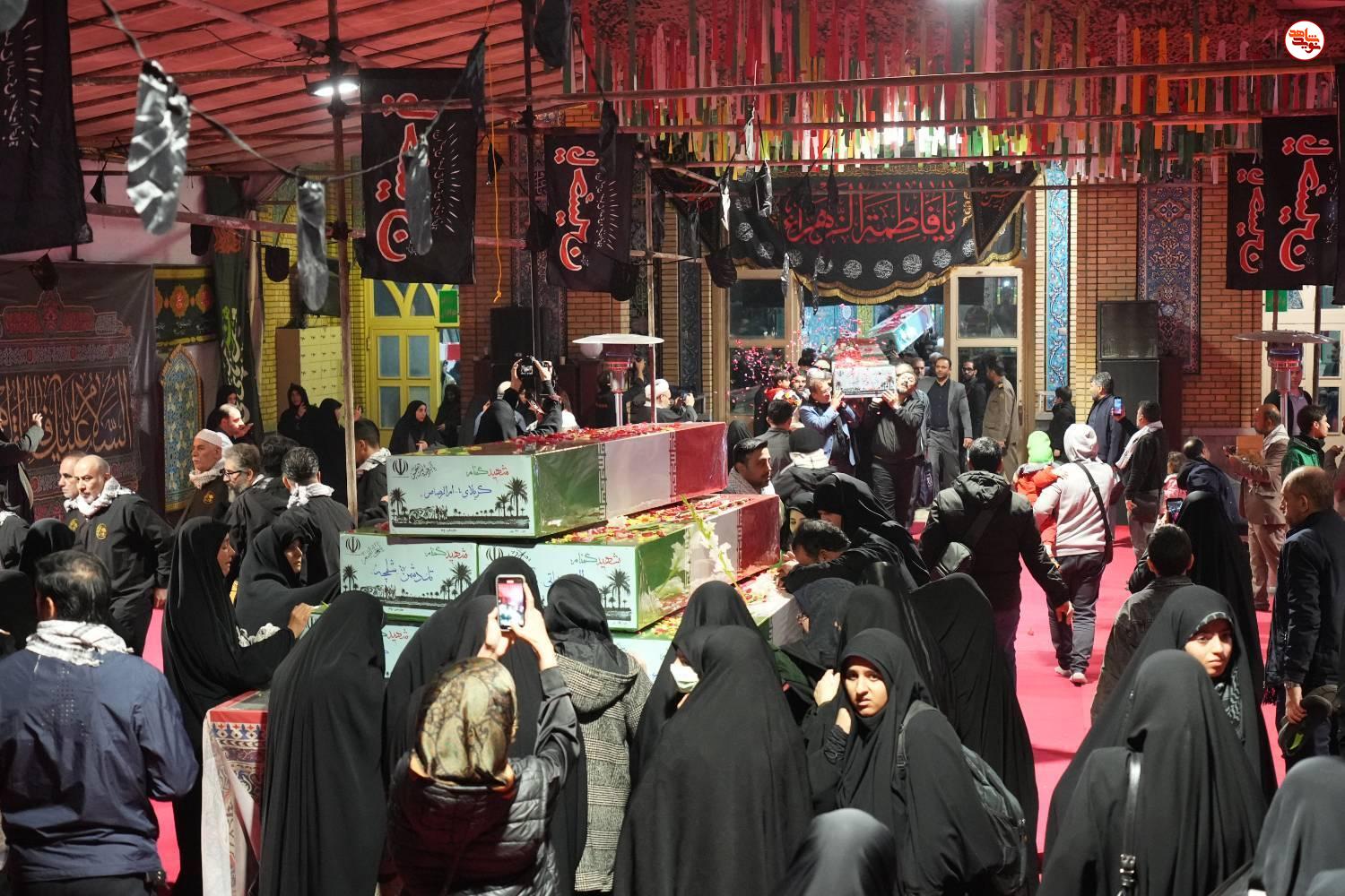 گزارش تصویری/ آیین وداع با پیکرهای مطهر ۱۰۰ شهید گمنام