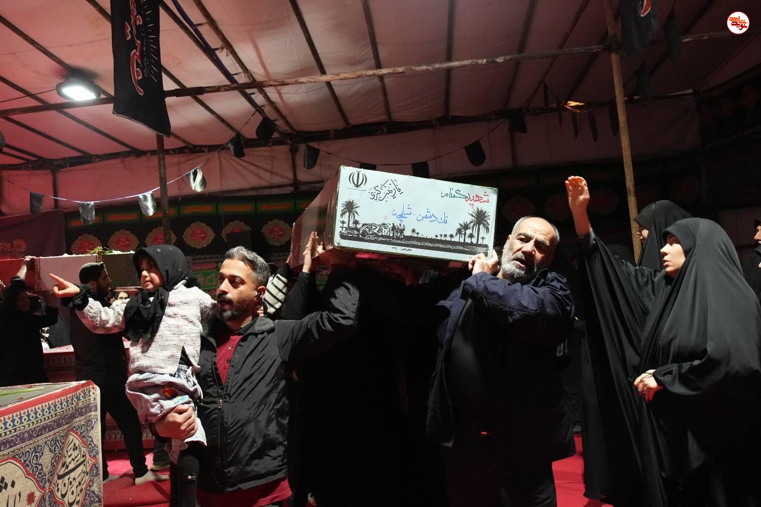 گزارش تصویری/ آیین وداع با پیکرهای مطهر ۱۰۰ شهید گمنام