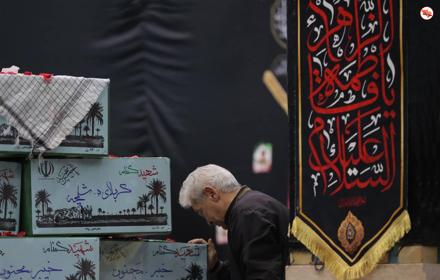 گزارش تصویری/ آیین وداع با پیکرهای مطهر ۱۰۰ شهید گمنام