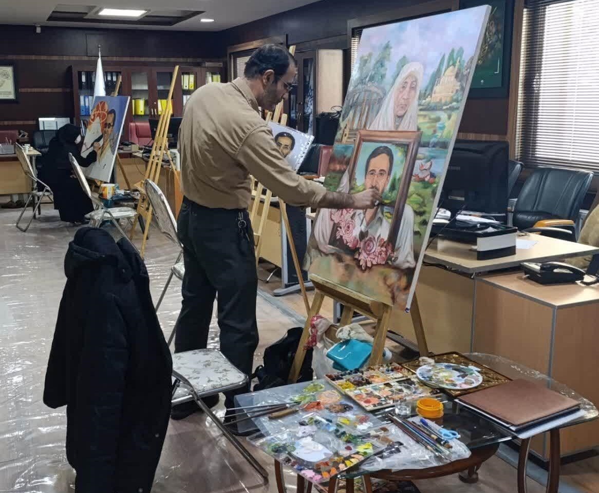 شانزدهمین کارگاه نقاشی روایت یاران همزمان با سالروز شهادت «دکتر مجید شهریاری»