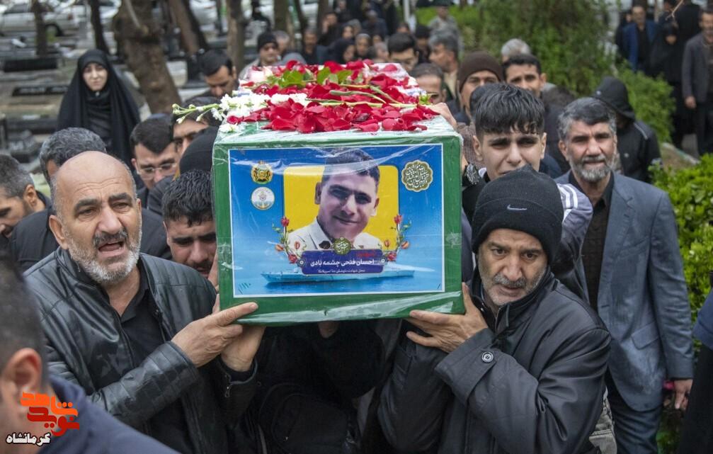 فیلم|پیکر شهدای ناو دنا در آغوش گرم کرمانشاهیان