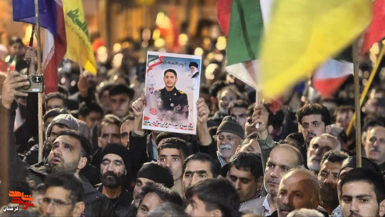 مراسم تشییع پیکر خلبان شهید «محمد امینی پور» در الشتر