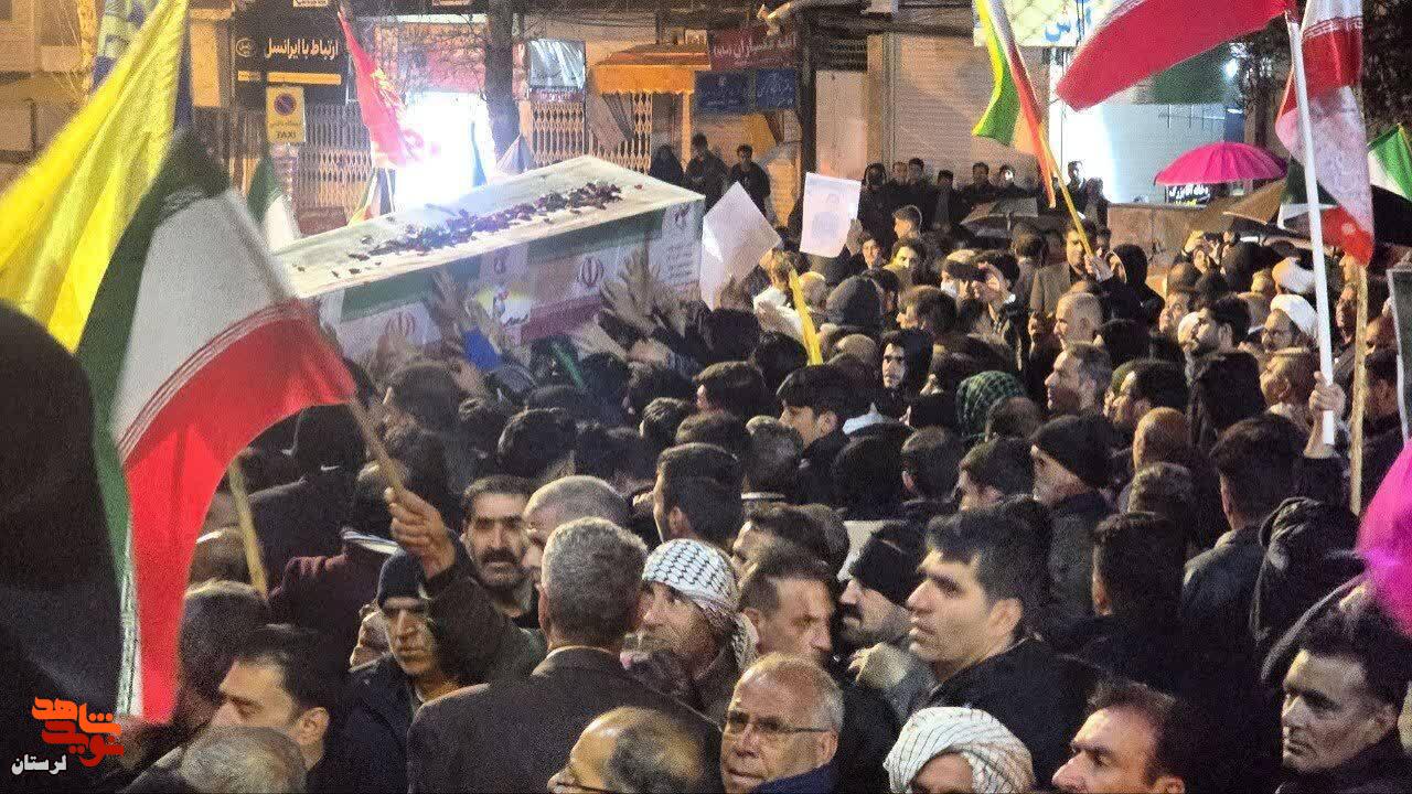 مراسم تشییع پیکر خلبان شهید «محمد امینی پور» در الشتر