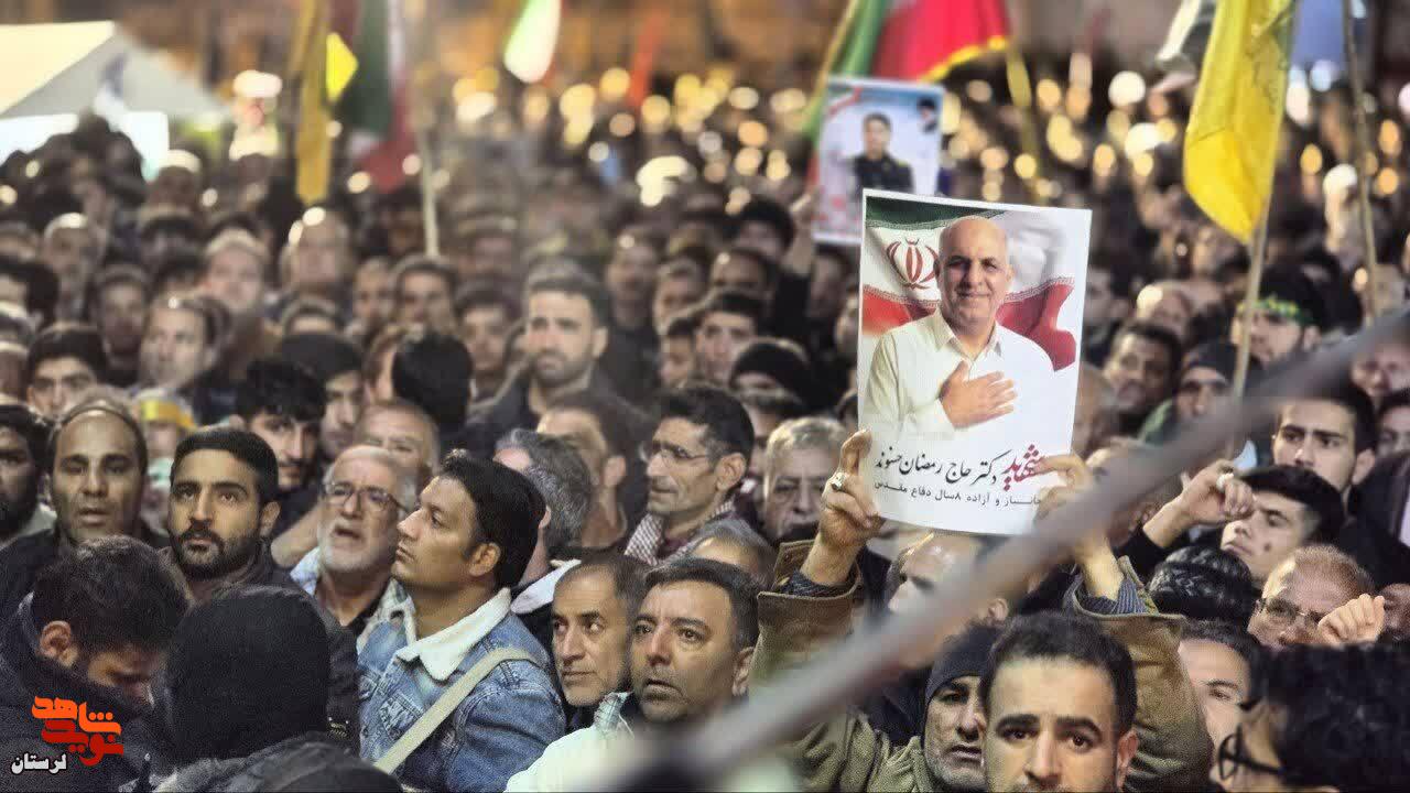 مراسم تشییع پیکر خلبان شهید «محمد امینی پور» در الشتر