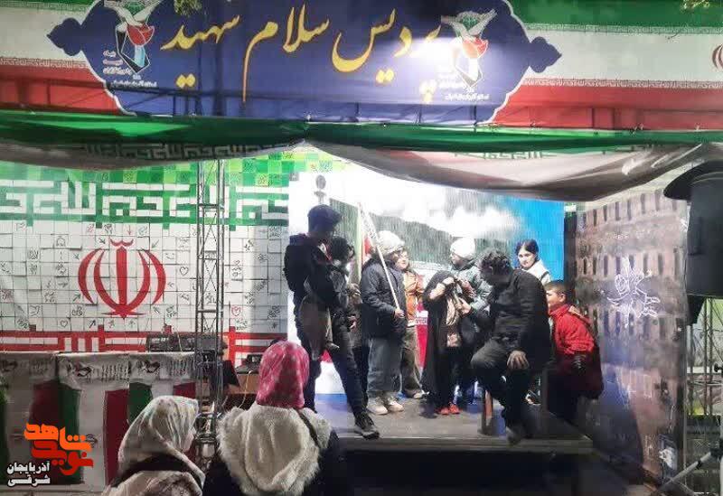 خدمت‌رسانی بنیاد شهید به مردم تبریز در شب‌های حمایت از اقتدار ایران