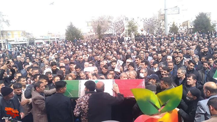 حضور باشکوه مردم شهیدپرور قروه در تشییع پیکر شهید «حسین جلیلی»/تصویر