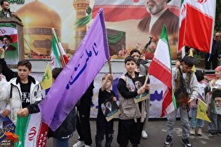 نمایش عظیم اقتدار ملی و رزمایش سراسری جانفدا برای ایران امام رضایی در شهرستان مهاباد