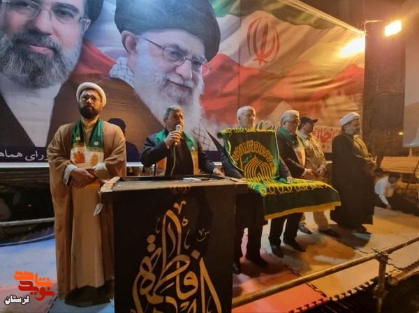 نورآباد مزین به لوای آستان قدس رضوی شد