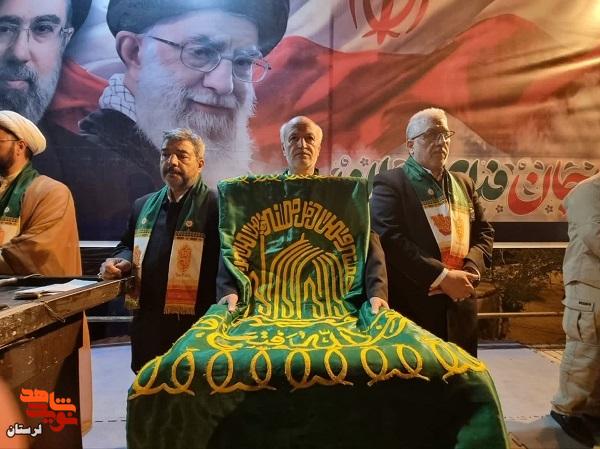 نورآباد مزین به لوای آستان قدس رضوی شد