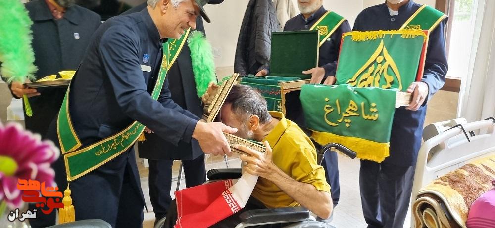 خادمین حرم شاهچراغ (ع) با جانبازان آسایشگاه امام خمینی دیدار کردند