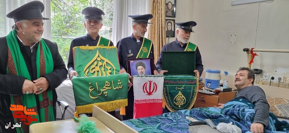 خادمین حرم شاهچراغ (ع) با جانبازان آسایشگاه امام خمینی دیدار کردند