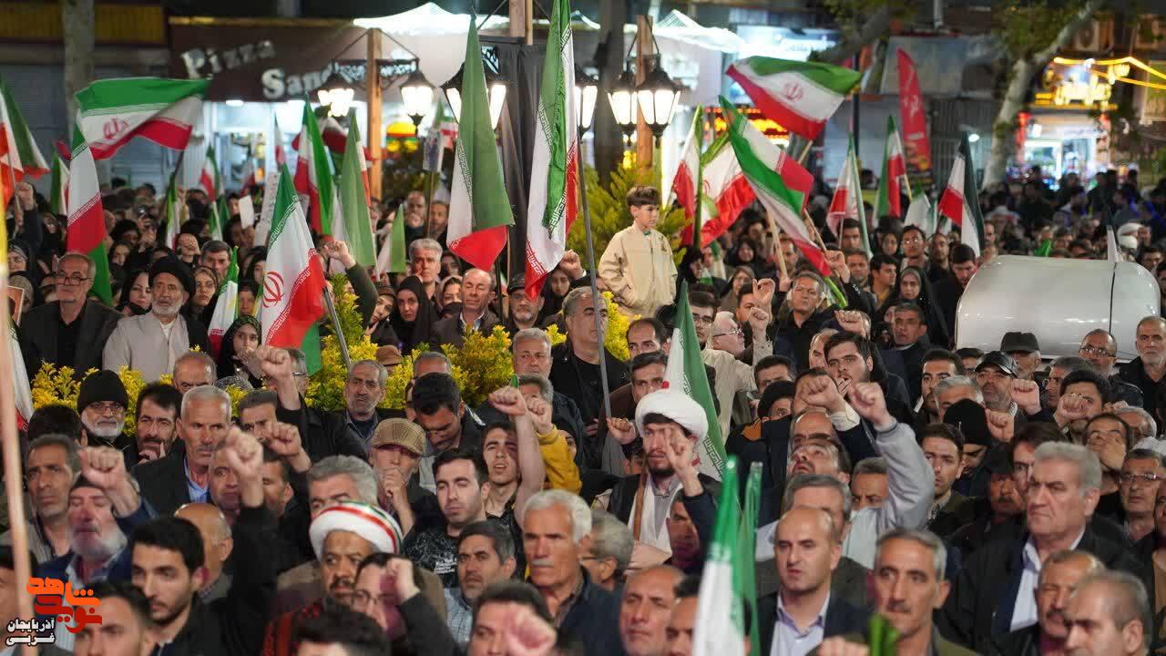 تجمع شبانه خیابانی مردم دارالمومنین خوی