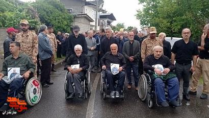 جانباز سرافراز ۷۰درصد ناظری از مازندران به همرزمان شهیدش پیوست+تصاویر