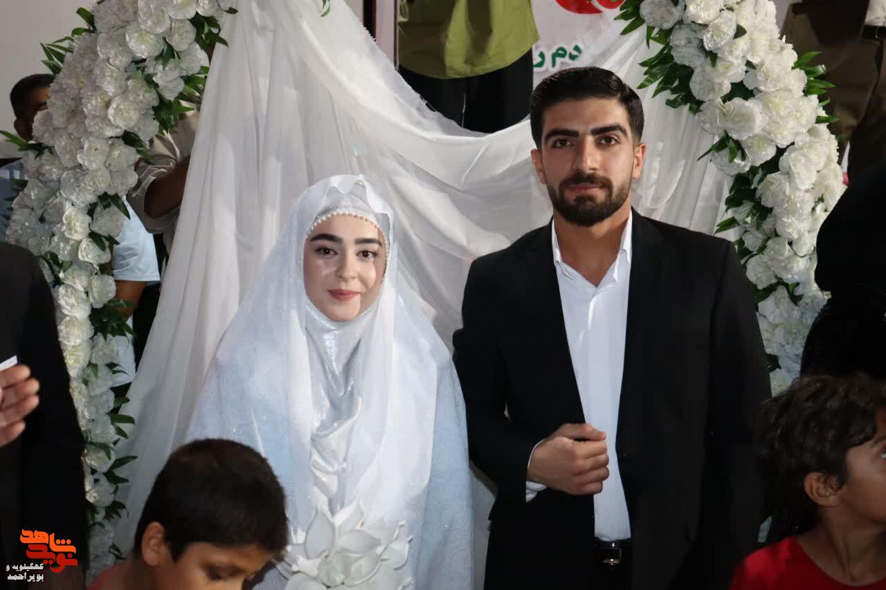پیوندی به رنگ غدیر؛ جشن عقد دختر جانباز ۴۰ درصد سید عیسی موسوی در باشت برگزار شد