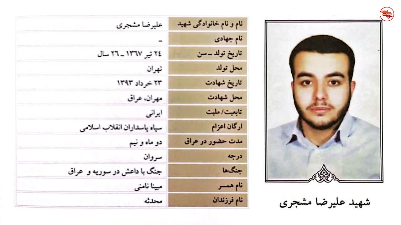 مروری بر زندگی نامه شهید مدافع حرم «علیرضا مشجری» مروری بر زندگی نامه شهید مدافع حرم «علیرضا مشجری»