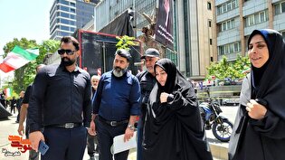 برپایی مواکب فرهنگی، هنری و خدماتی بنیاد شهید شهرستان‌های استان تهران در مسیر مراسم تشییع قائد شهید