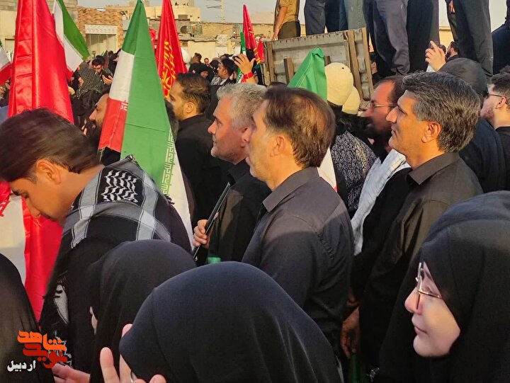 حضور مدیرکل بنیاد شهید و امور ایثارگران استان اردبیل در مراسم تشییع و بدرقه رهبر شهید در قم