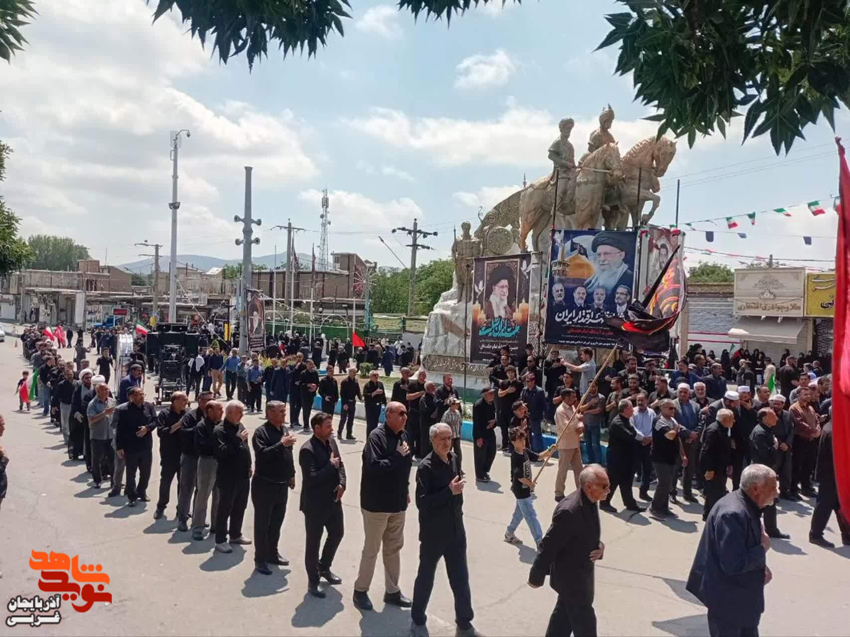 مراسم عزاداری وداع جاماندگان بدرقه آقای شهید ایران در شهرستان چالدران