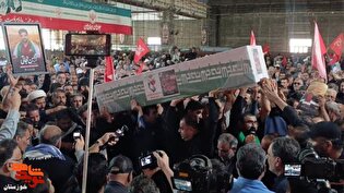پیکر مطهر شهیدان «حسین عموری»، «سعید توکلی زاده» و «محسن نجاتی» در اهواز تشییع شد